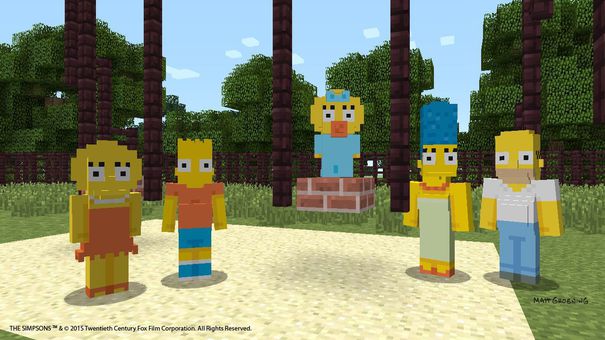 i simpson in minecraft per xbox one e xbox 360